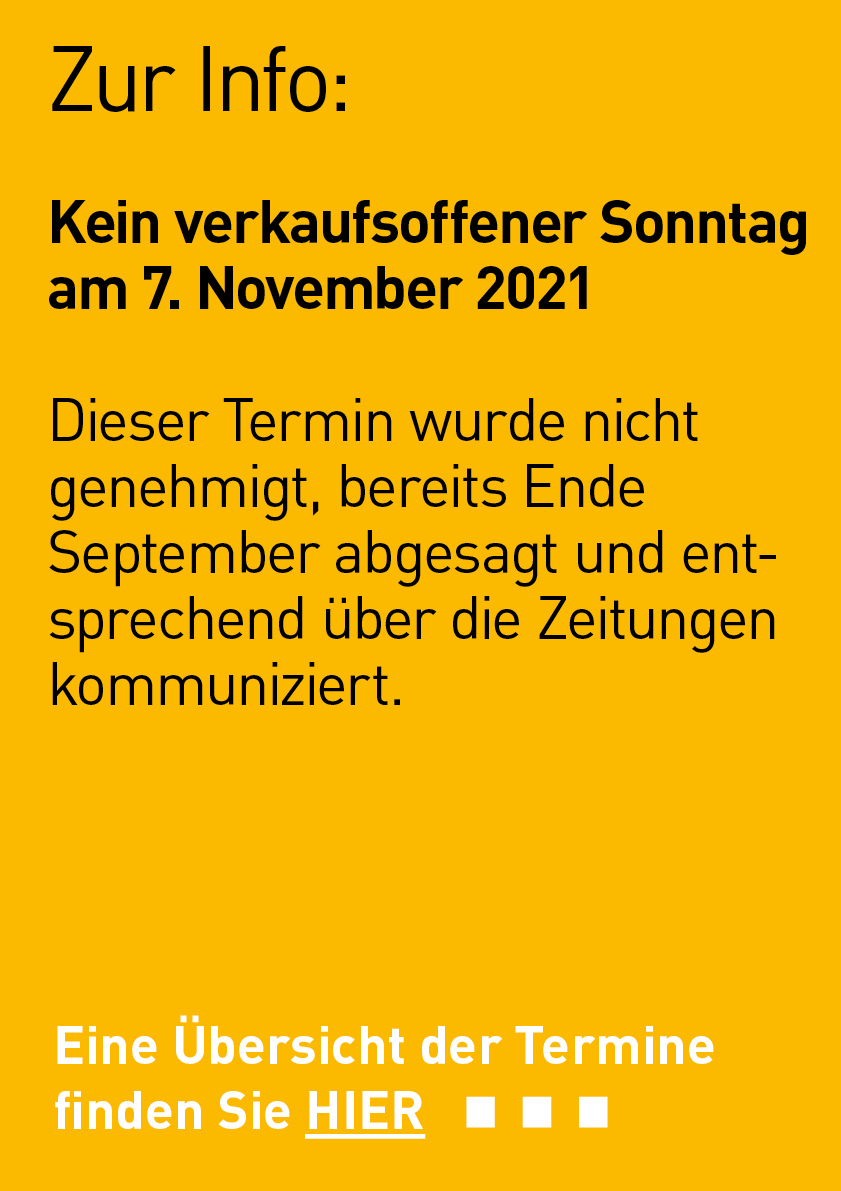 Verkaufsoffener Sonntag Krefeld November 2021